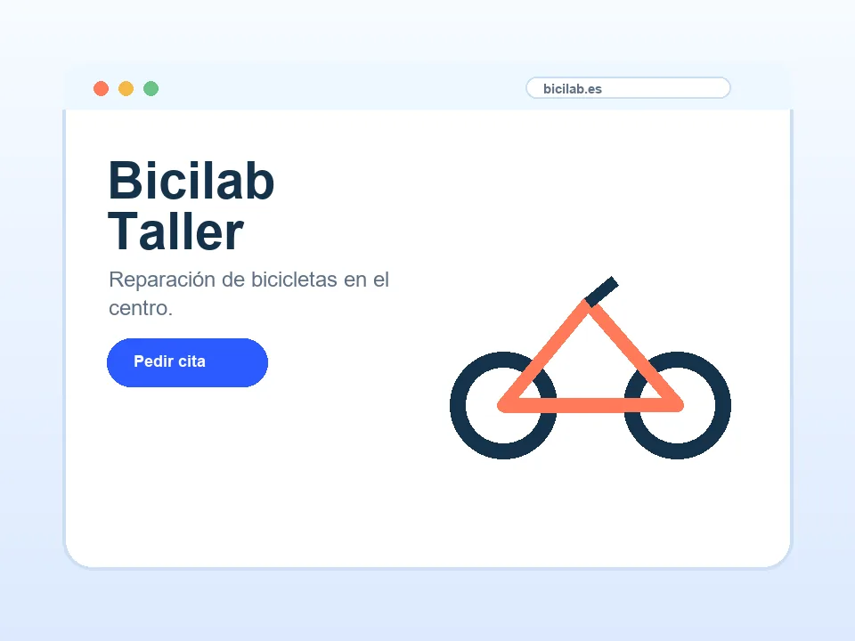 Vista previa de la plantilla Bicilab para taller